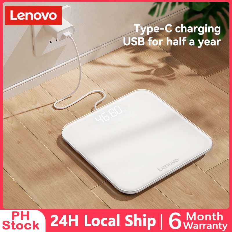 Lenovo health Weighing Scale Rechargeable Digital Body Weight Scale ...