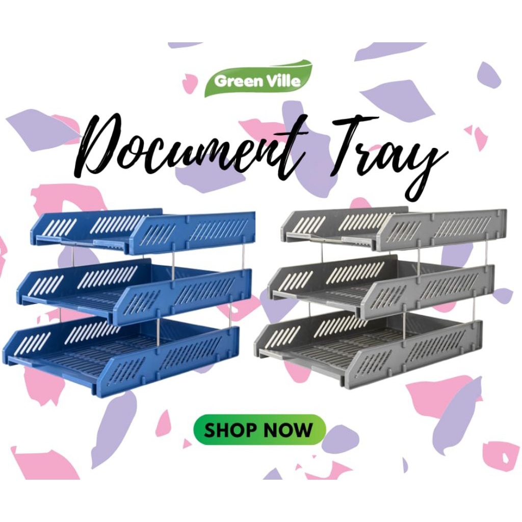DELI Three-Layer Document Tray (RANDOM) | Shopee Philippines