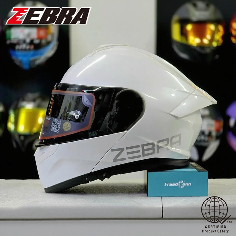 𝟮𝟰𝗛 𝗦𝗛𝗜𝗣 ZEBRA Helmet 767 modular Dual Visor helmet full
