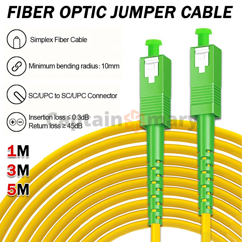 1m /3m/ 5m SC/APC-SC/APC Simplex Single-mode Fiber Optic Patch Cord For ...