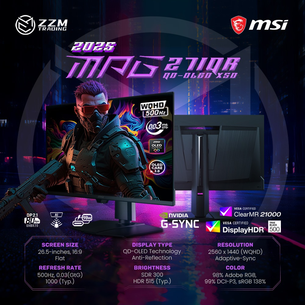 MSI MPG 271QR QD-OLED X50 26.5