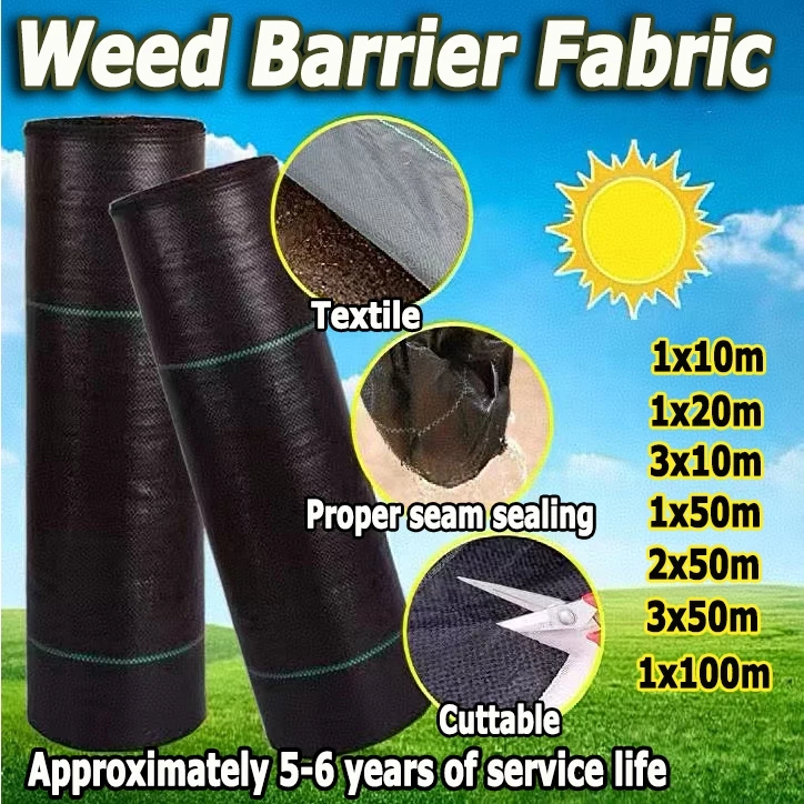 Rural Life Weed Control Barrier Fabric Weeding Cloth Black Degradable ...