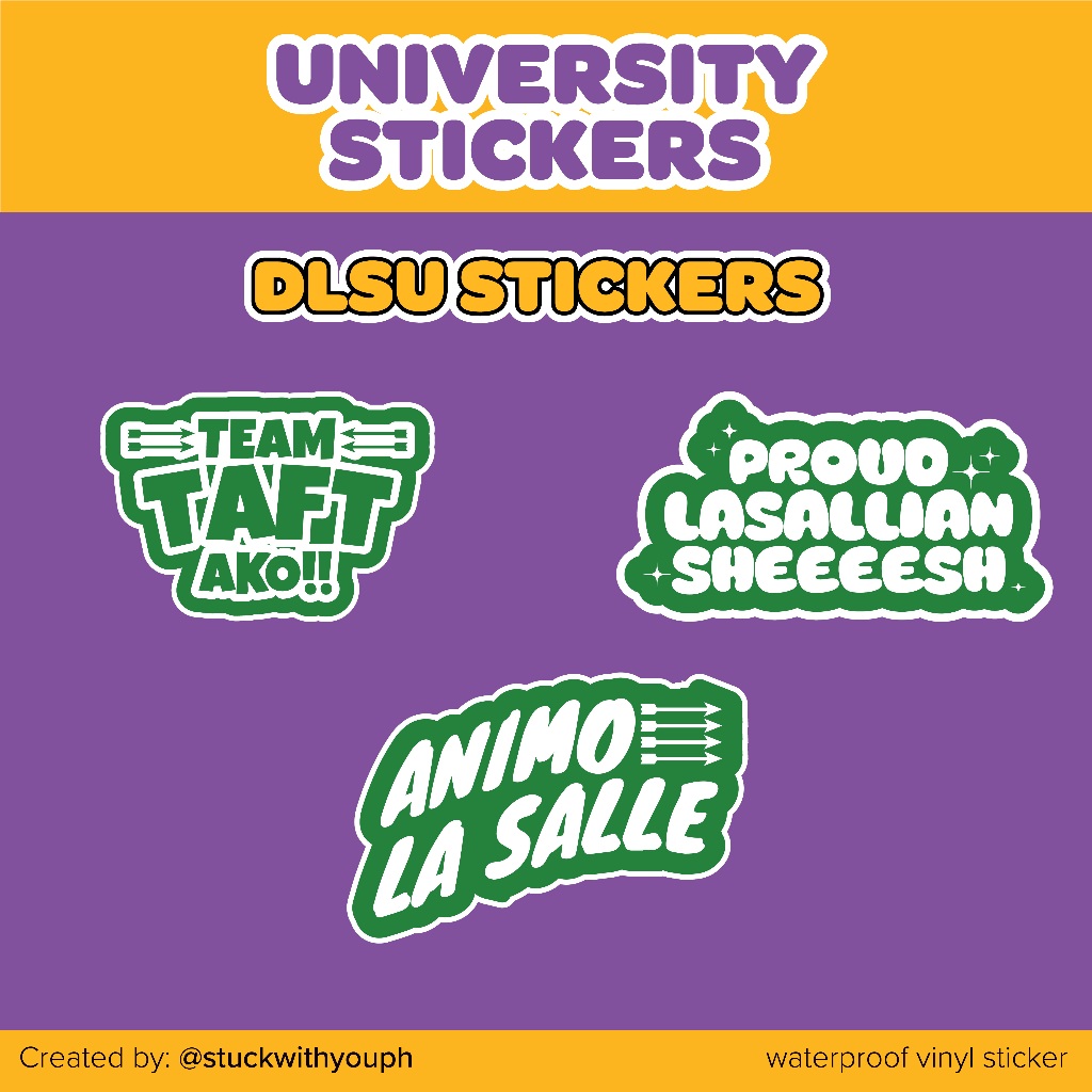 DLSU (ANIMO LA SALLE) Waterproof, Vinyl Matte Sticker for Laptops ...