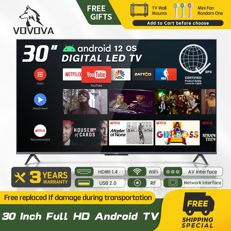 VOVOVA Smart TV 32 Inch HD Android TV | Shopee Philippines