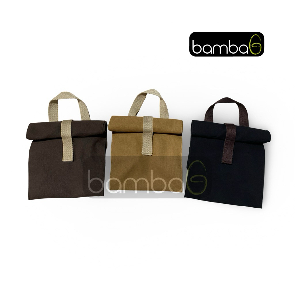 Personalized Canvas Roll Top Lunch Bag | Shopee Philippines
