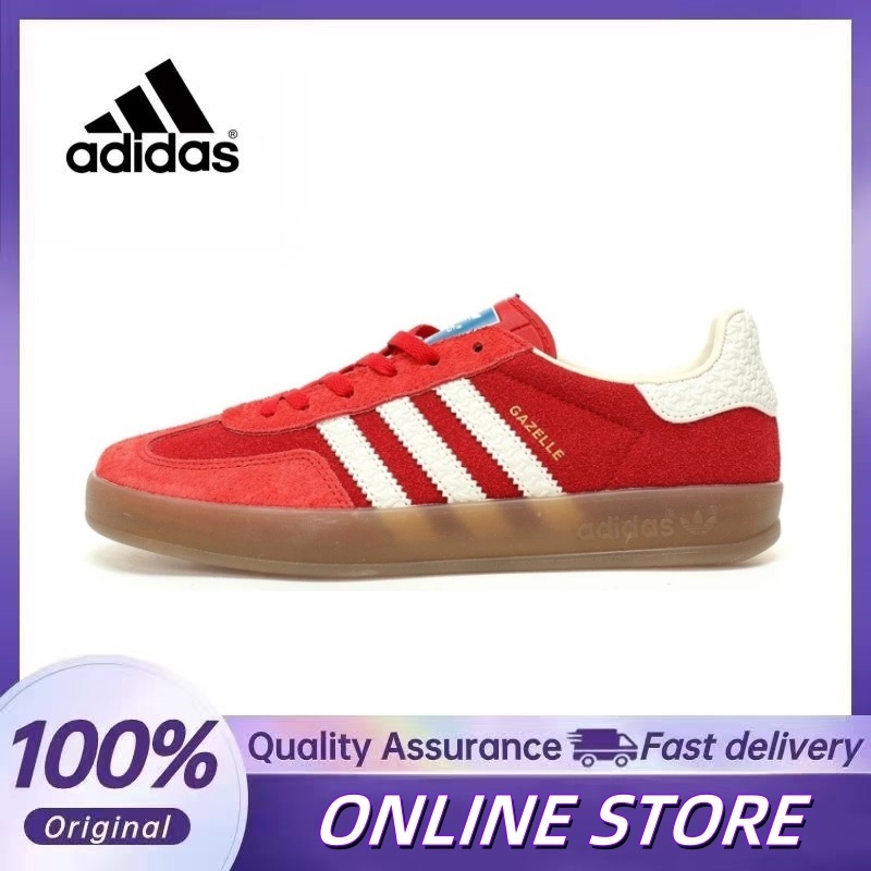 adidas gazelle silver green womens adidas Gazelle Indoor Shoes - Women's - Red / Better Scarlet Red / White main image 0