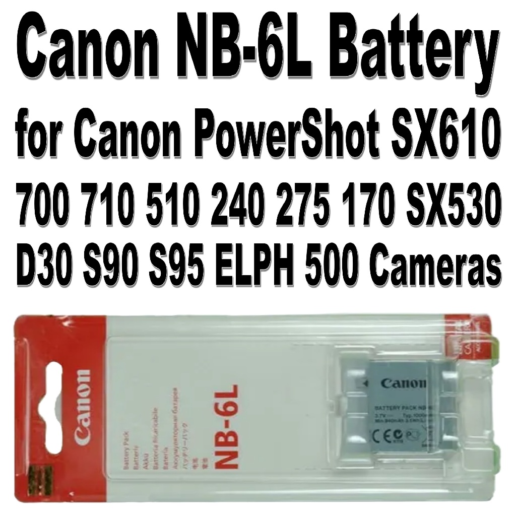 Canon NB-6L Battery for Canon PowerShot SX610 700 710 510 240 275