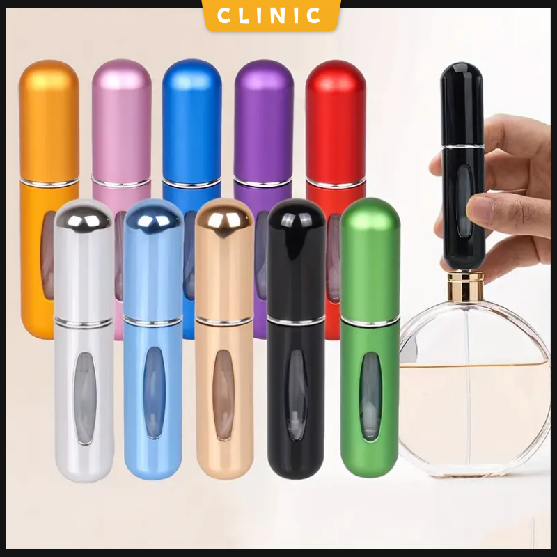 5ml Portable Mini Refillable Perfume Bottle With Spray Scent Pump Empty ...