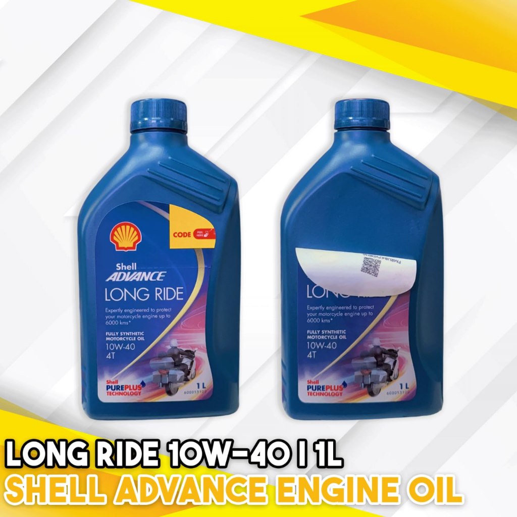SHELL ADVANCE ENGINE OIL 4T LONG RIDE 10W-40 1L | Shopee Philippines