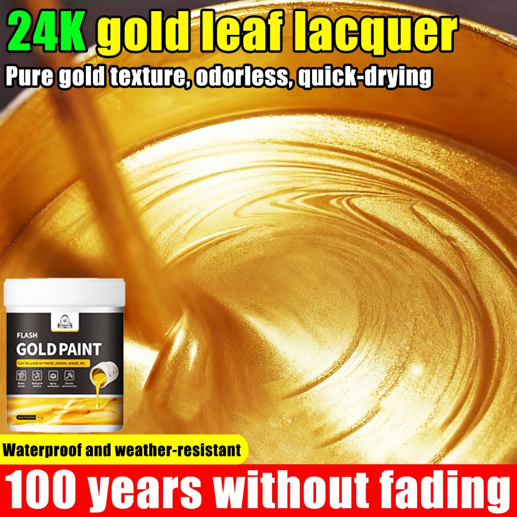 【No fading】24K pure gold texture Gold Paint For Metal Wood Acrylic ...