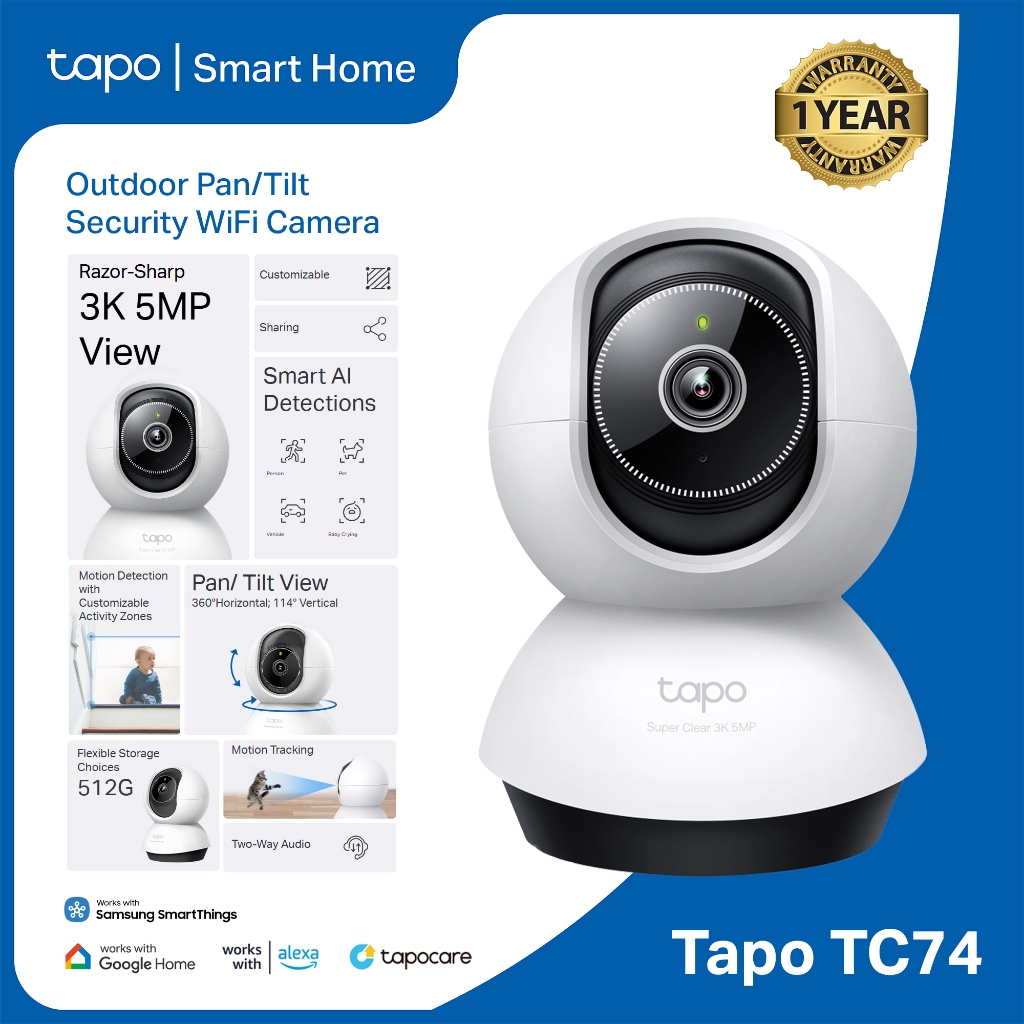 Tapo Official Store | TP-Link | TC74 | Pan/Tilt | AI | Home Security Wi ...