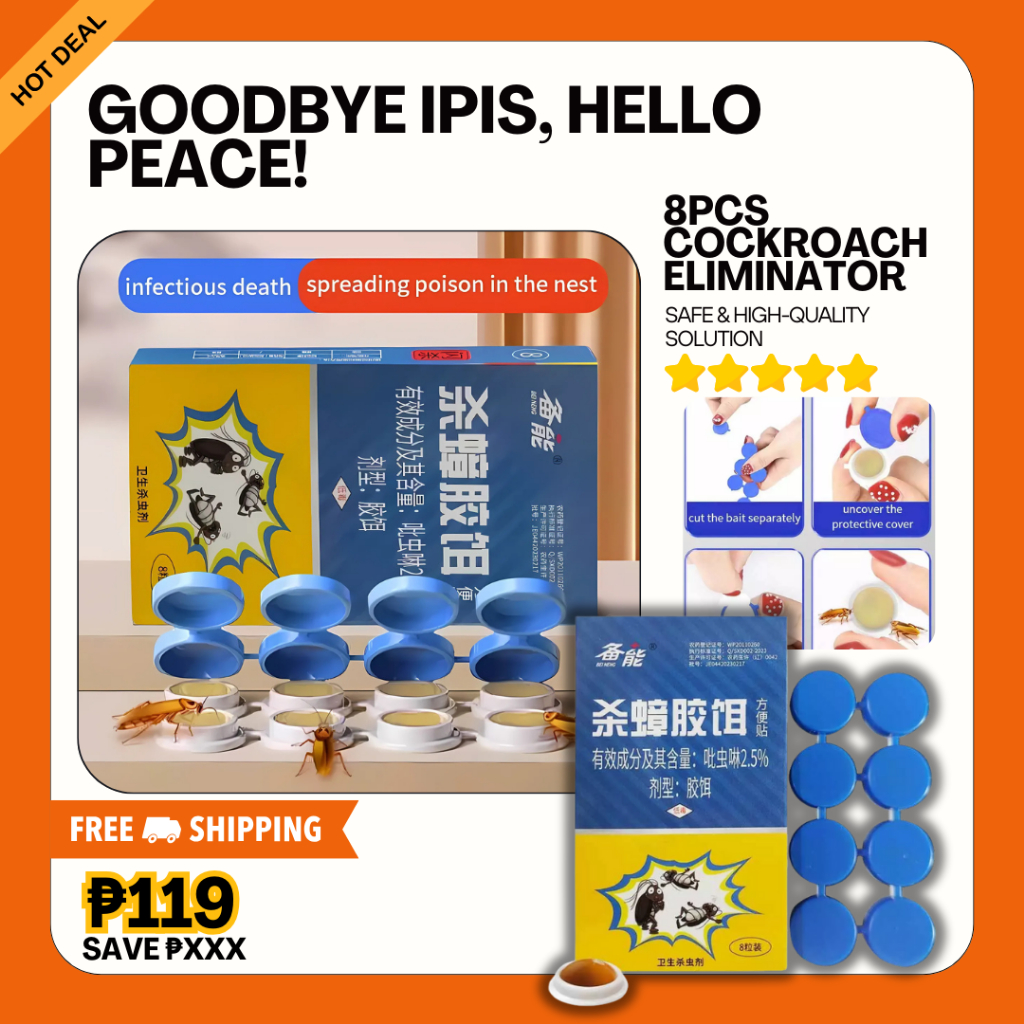 8pcs Cockroach Killer Cream Strong High Quality Ipis Eliminator Safe ...