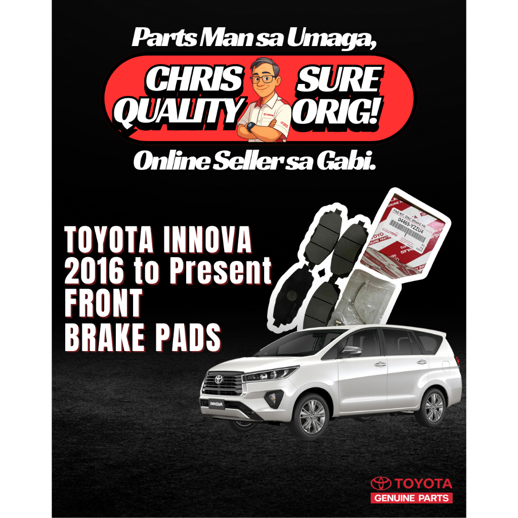 BRAKE PAD KIT FRONT FOR TOYOTA INNOVA 2016 TO PRESENT | Shopee Philippines