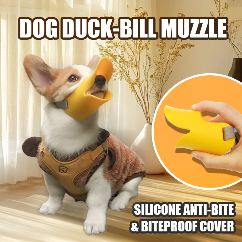 Muzzle BUSAL Anti Bite Duck Mouth Shape Muzzle Masks Pet Mouth Silicone ...