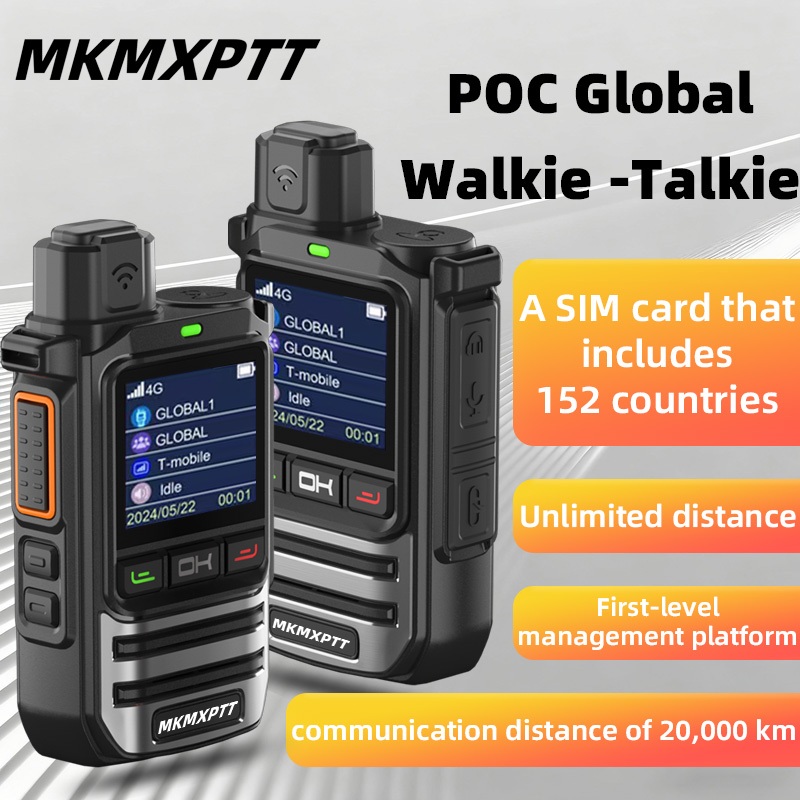 MT-R6 5G POC MKMXPTT walkie talkie 2PC SIM card GPS 6000mAhhigh ...