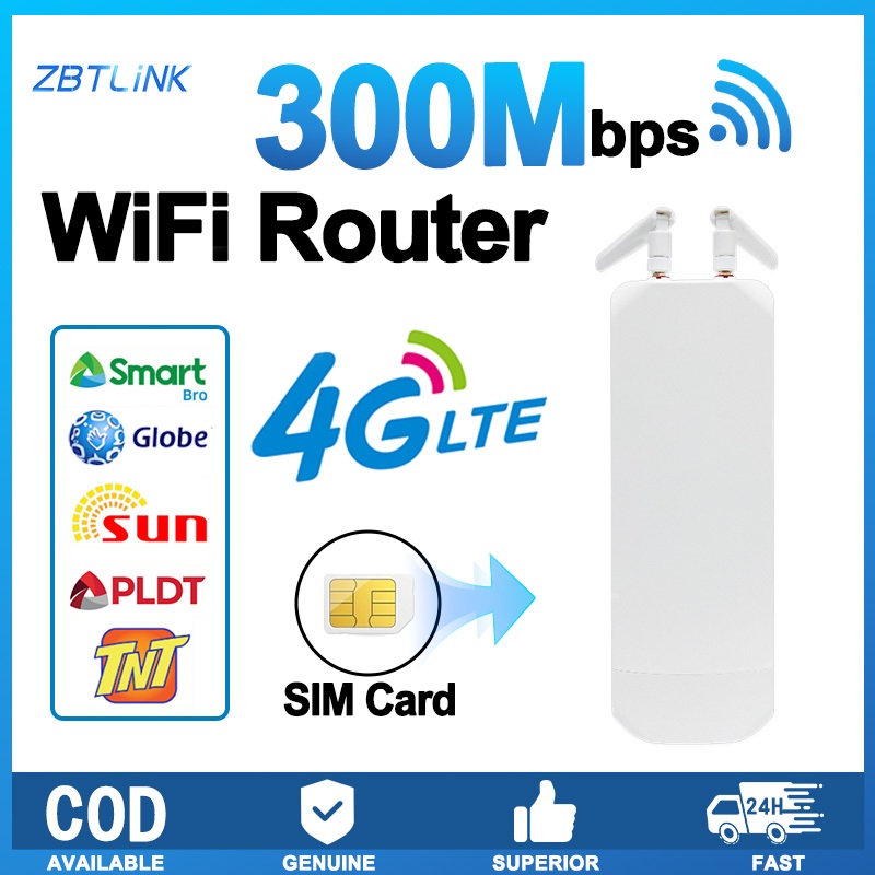 ZBTlink 4G LTE Router Outdoor SIM Slot, WiFi WAN, 300Mbps, Dual-Band ...