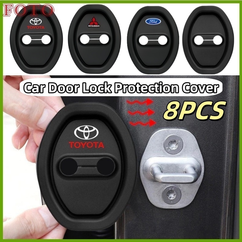 8pcs Car Door Lock Protective Cover Door Protective Pad Door Shock ...
