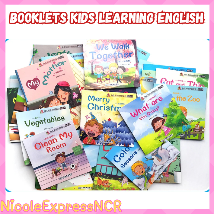 Mini Booklets Kids Learning English Words Picture Books Baby Bedtime ...