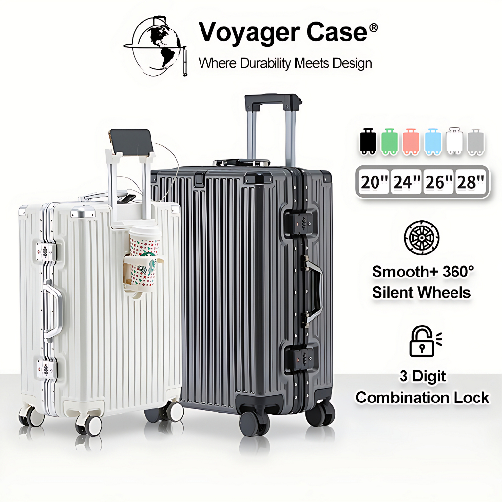 Aluminum multifunctional suitcase with charging lockbox dry and wet ...