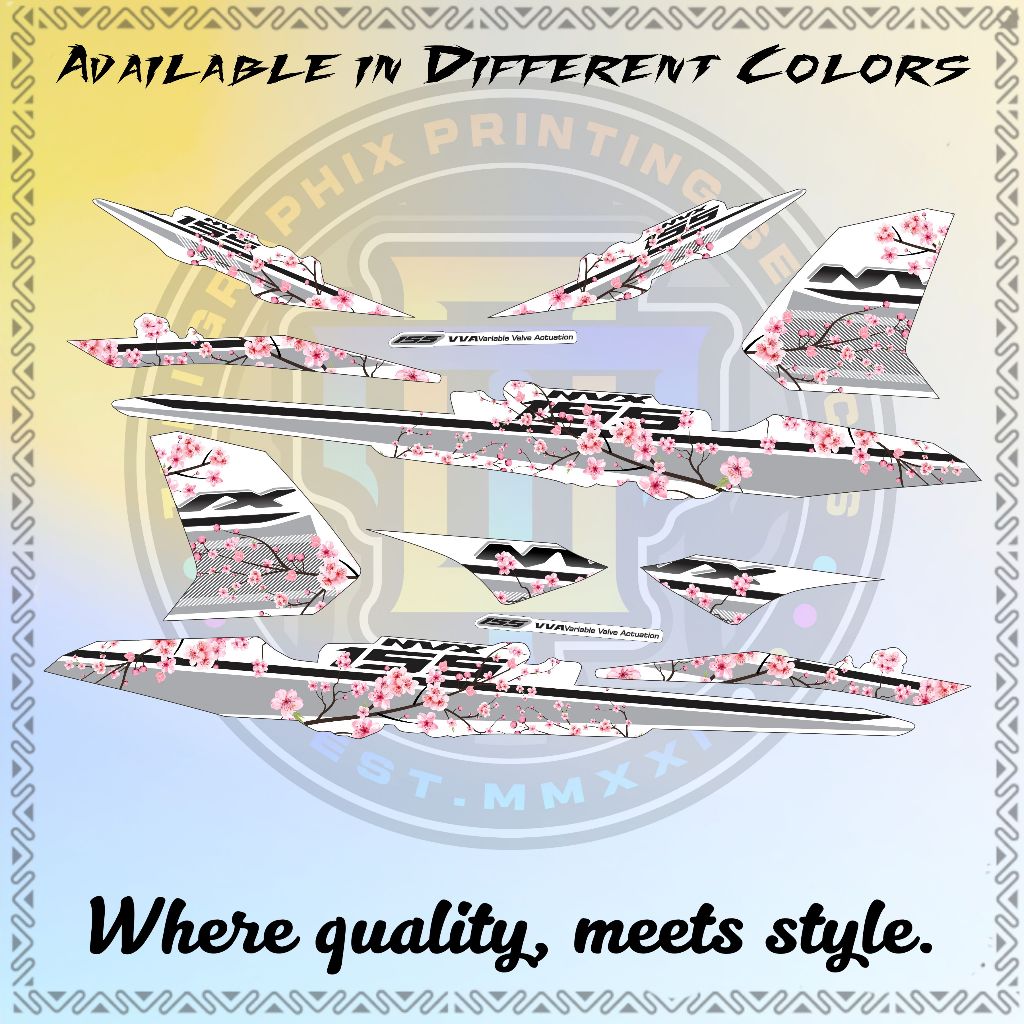 AEROX 155 V1 SAKURA JAPAN STICKER DECALS - High Quality Print ...