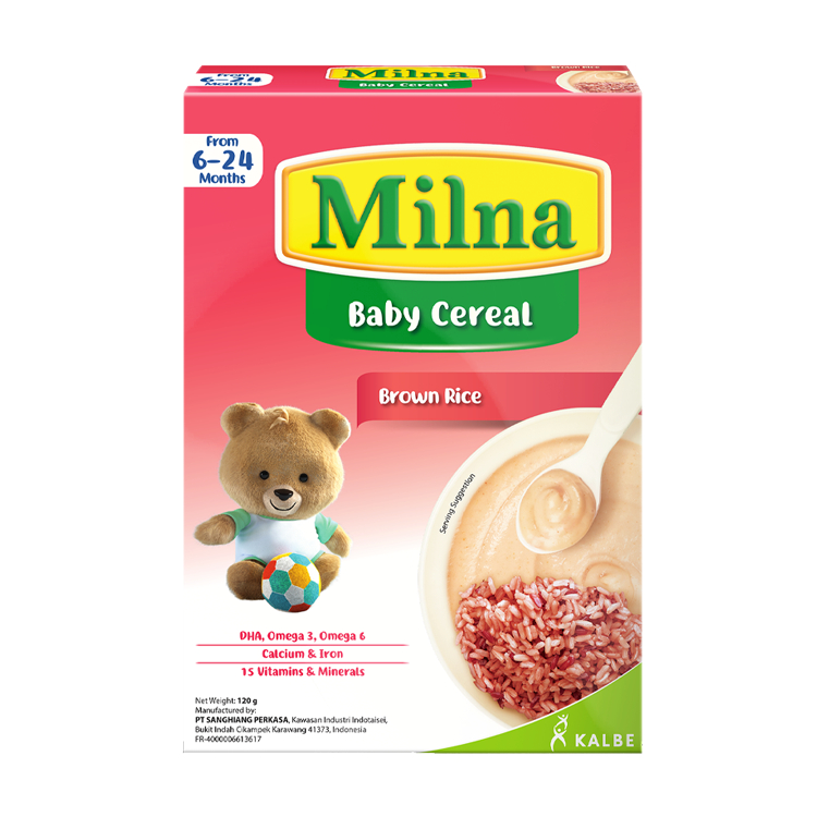 Milna - Baby Cereal - Brown Rice with DHA Omega 3 and 6 - 6-24 Months ...