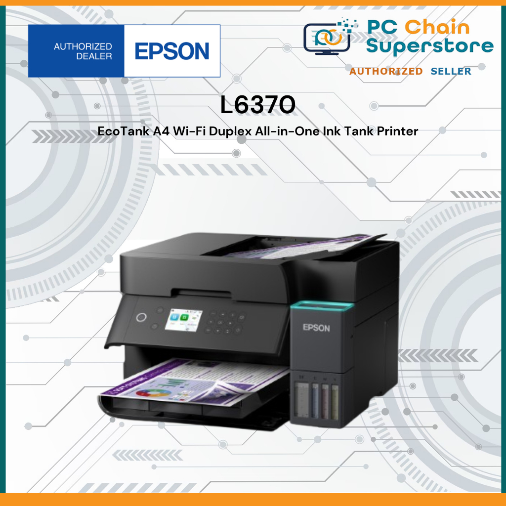 Epson EcoTank L6370 A4 Wi-Fi Duplex All-in-One Ink Tank Printer w/ADF ...