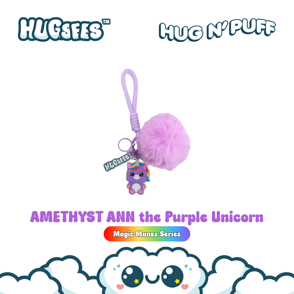 HUGsees Hug N' Puff - Magic Manes - AMETHYST ANN the Purple Unicorn ...