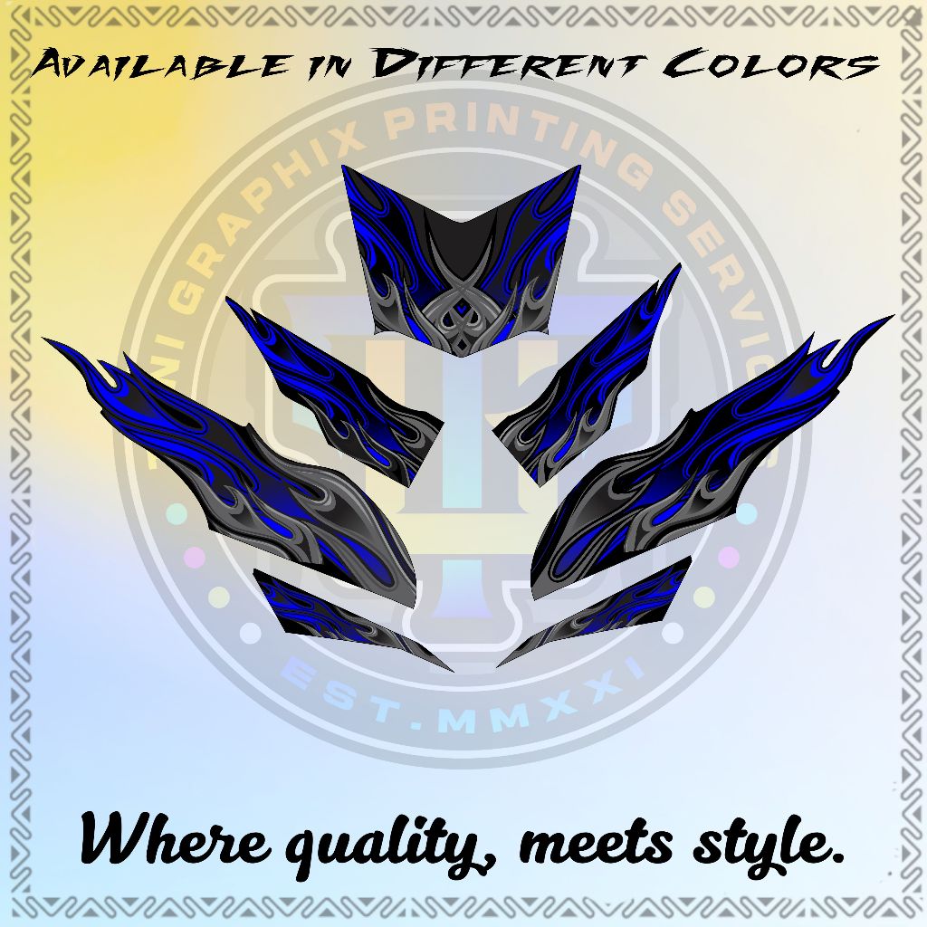 HONDA XRM TRINITY 125 MODERN FIRE TRIBAL DECALS Sticker | Shopee ...