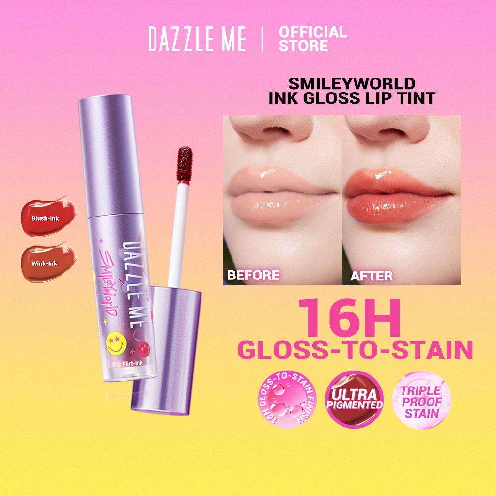 Limited Edition | DAZZLE ME X SmileyWorld Ink-Gloss Lip Tint | 16H ...