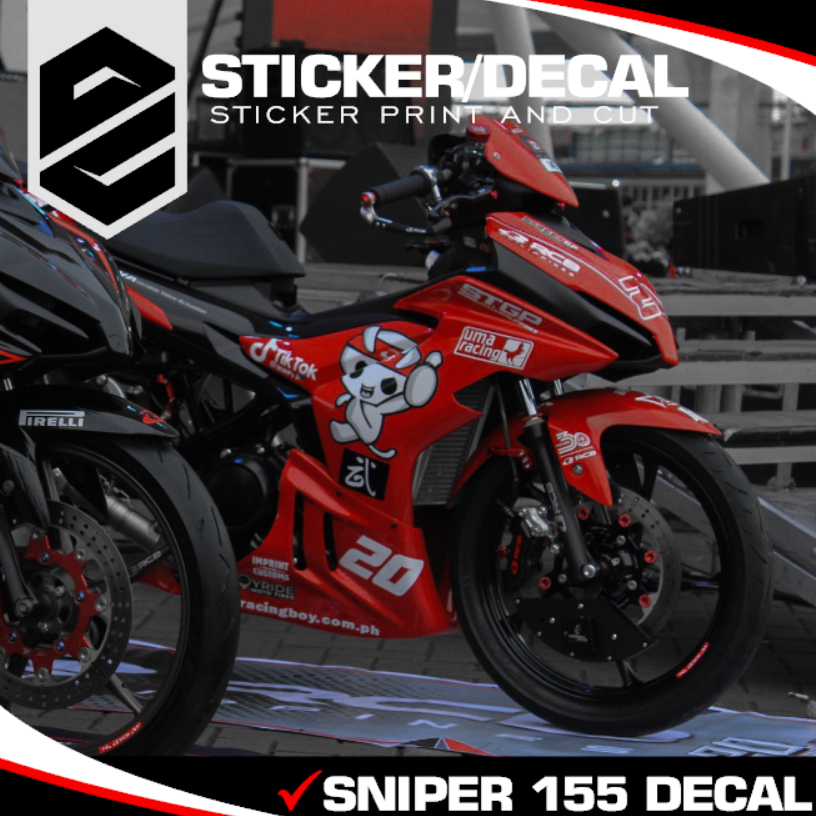 RCB STICKER CUT OUTS SNIPER 155 V3 RACING BOY DECAL | Shopee Philippines