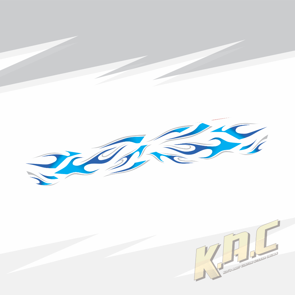 KAC Sticker Decals Click 125i v3 / V4 Flame Striping 2024 High Quality ...
