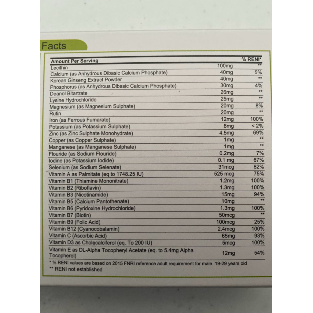 POWERGOLD Vtamins, Minerals, Korean Ginseng & Deanol Softgel 30 ...