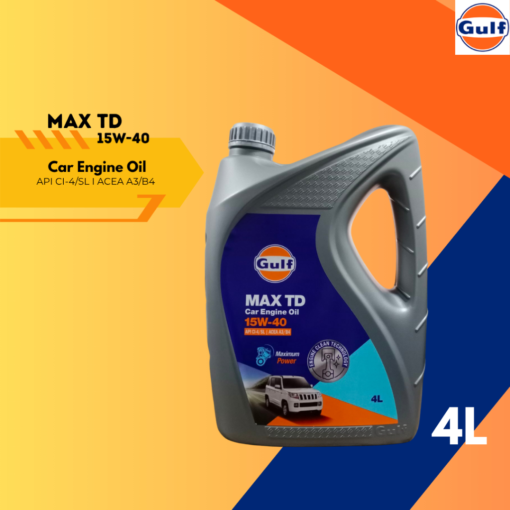 GULF MAX TD 15W-40 Car Engine Oil 4L | Shopee Philippines