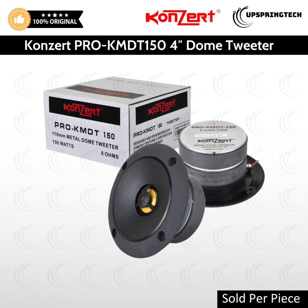 Konzert PRO-KMDT150 4″ Dome Tweeter 150W Max High Frequency Speaker for ...