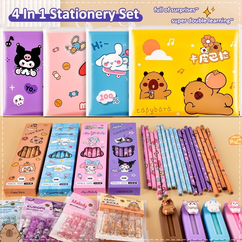 Cartoon Stationary Set pencil eraser Stationary Supplies school ...