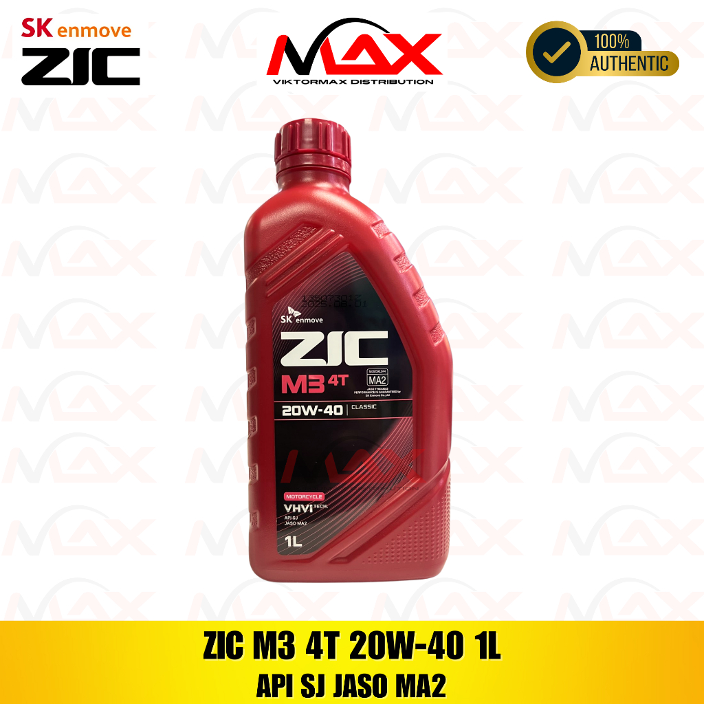 ZIC M3 4T 20W-40 Moto OIL API SJ JASO MA2 (NEW ITEM) | Shopee Philippines