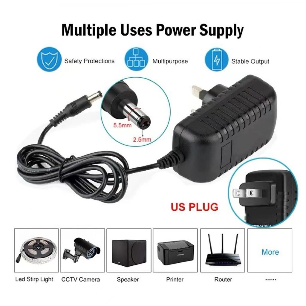 DC12V Adapter 1A/2A/3A/5A Power Supply Adapter For CCTV/TV Plus/WIFI ...