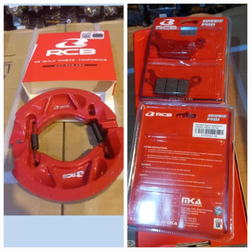 RCB BRAKE PAD & BRAKE SHEO SET FOR.HONDA CLICK original | Shopee ...