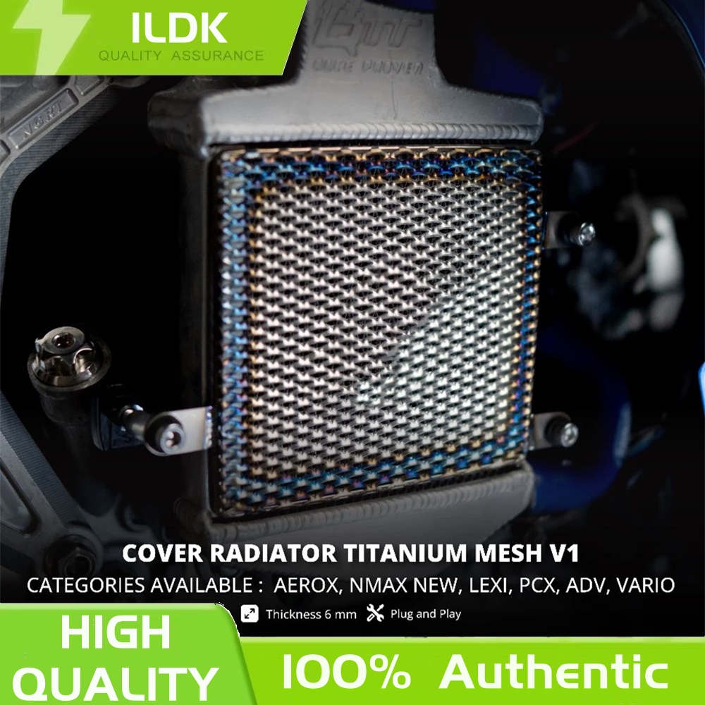 TITANIUM RADIATOR COVER – MESH V1-V2 PREMIUM SERIES [NMAX/AEROX/VARIO ...