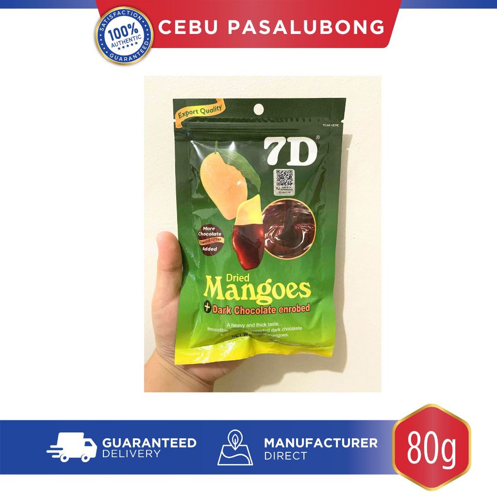 7D Dried Mangoes with Dark Chocolate 80g – Premium Chocolate-Coated ...