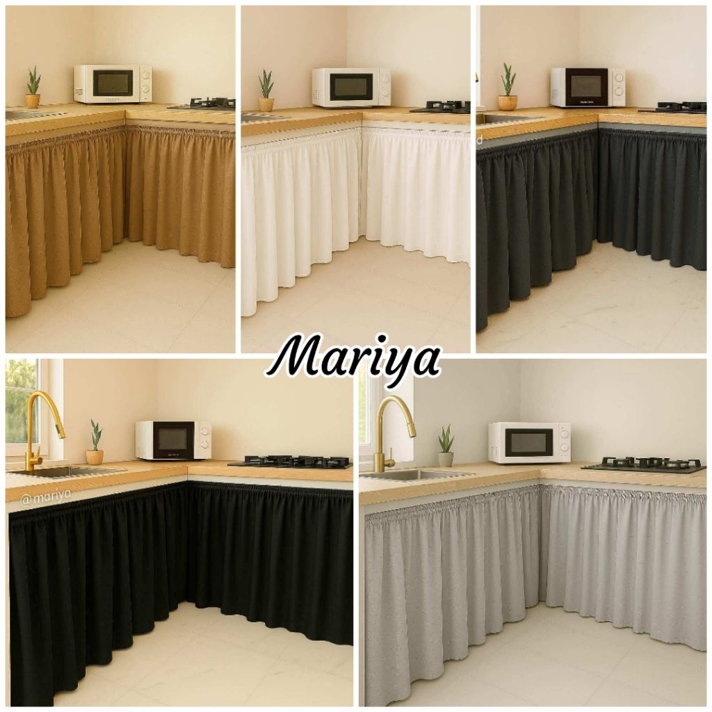 Plain Lababo Kitchen Sink Curtain Standard Size 58x30 Inches | Shopee ...