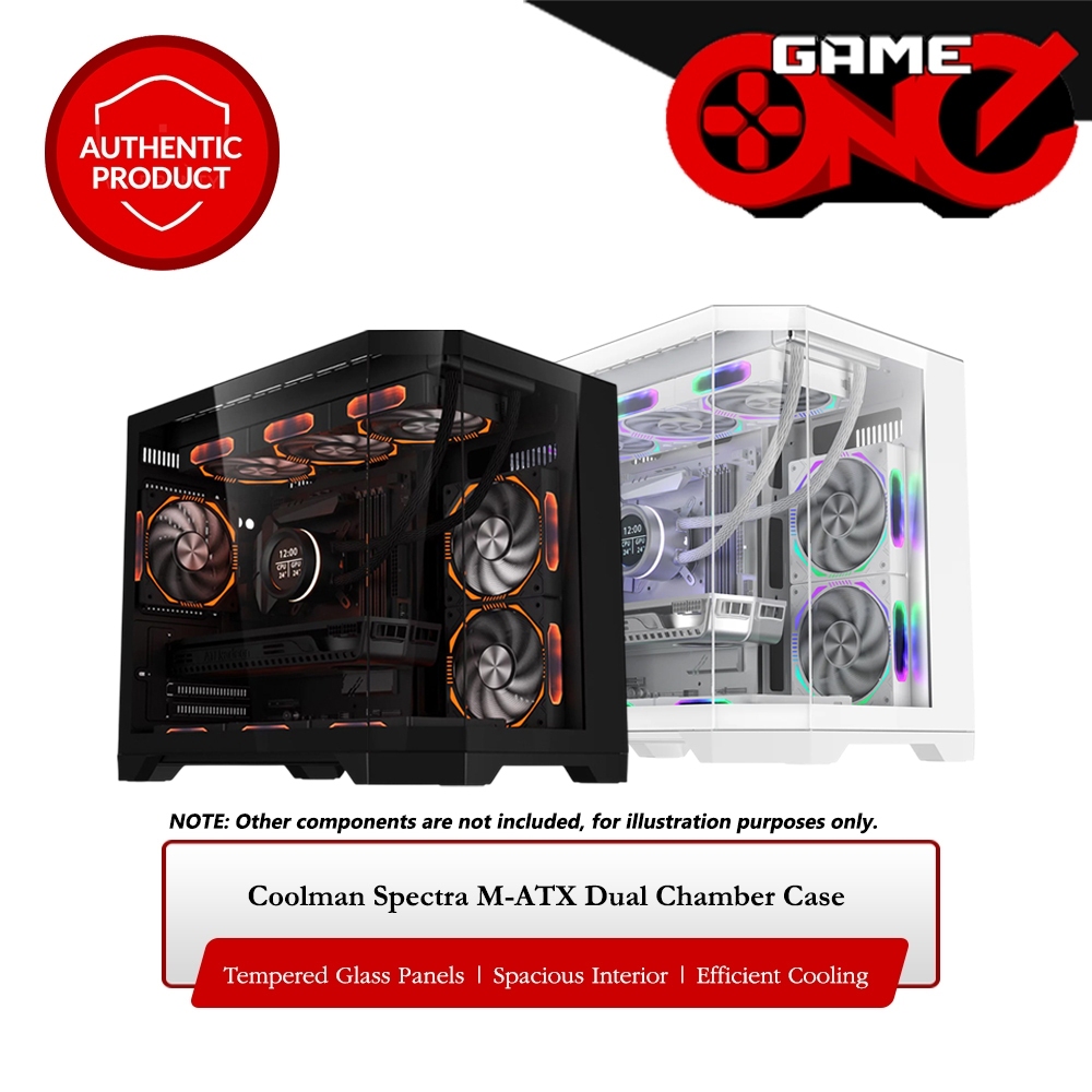 Coolman Spectra M-ATX Dual Chamber PC Case | Shopee Philippines