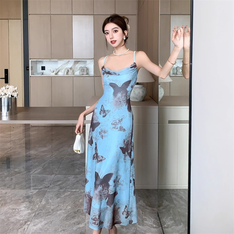 Summer korean dress purple floral dress for woman cocktail dresses for  women beach bangkok dress 2xl | Shopee Philippines