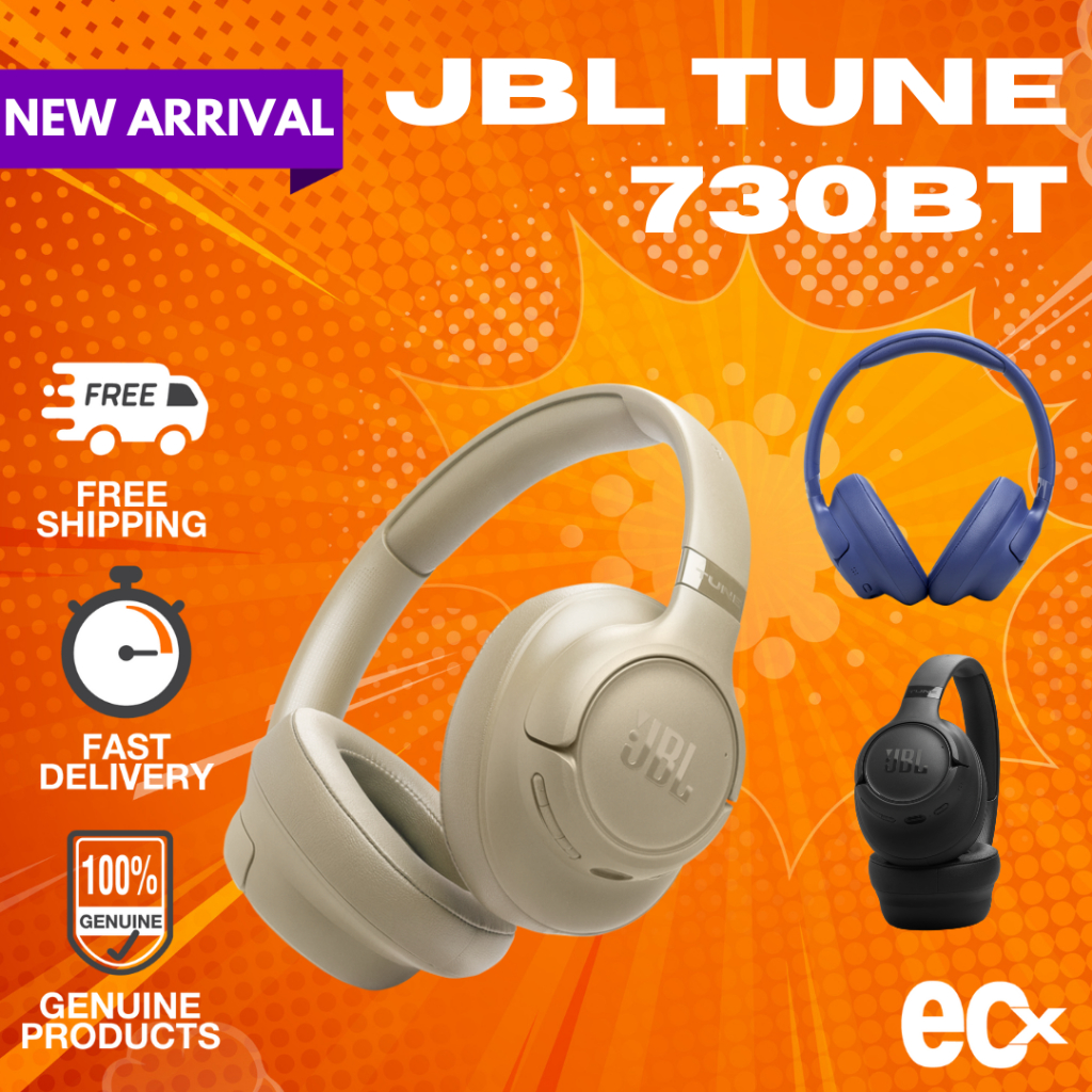 JBL Tune 730BT Wireless Over-Ear Headphones (Black/Blue/Beige) – Pure ...