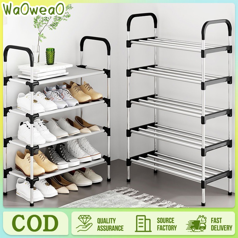 6 Layer Shoe Rack | Colored Stainless Steel | Stackable Shoes Storage ...