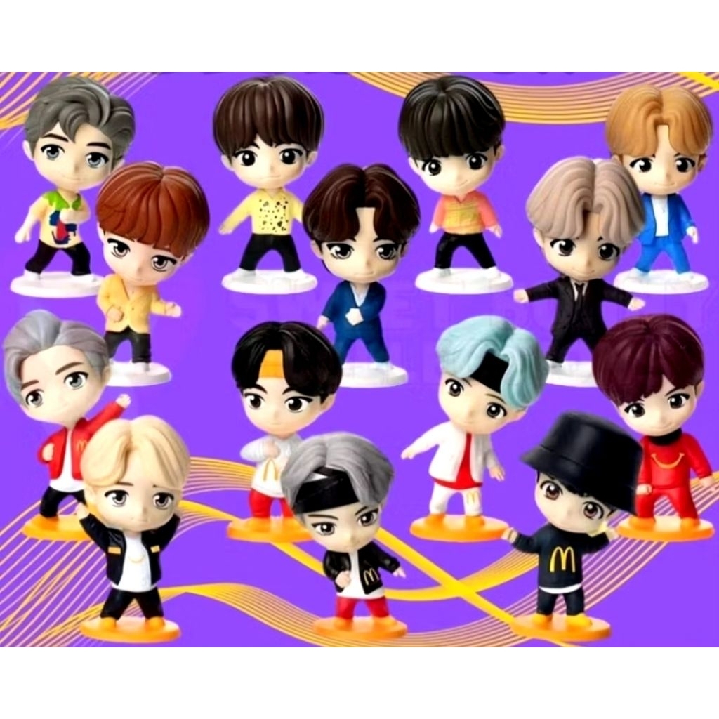 McDonald's Mcdo BTS Tiny Tan Throwback Edition Happy Meal Toys COMPLETE ...