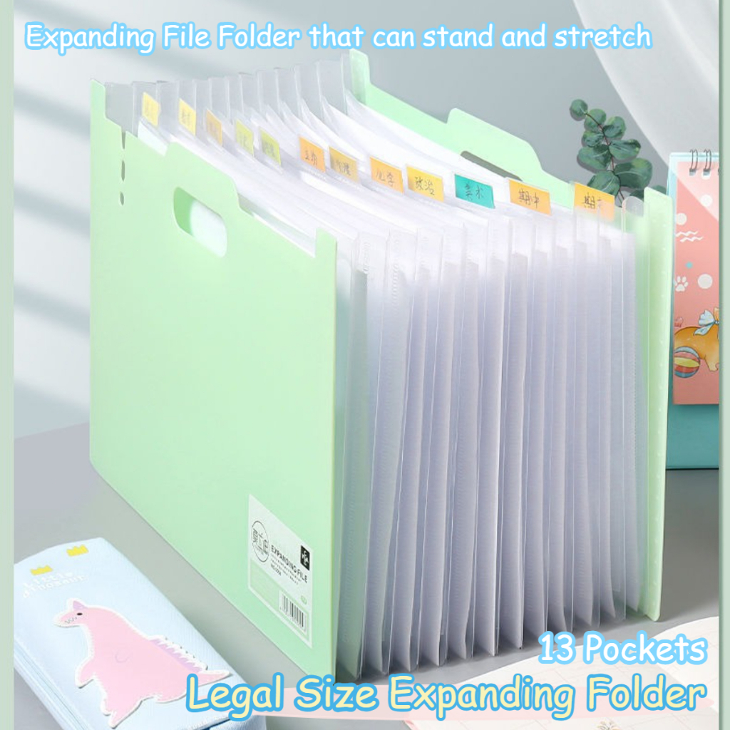 Expandable Accordion File Folder 13Pocket Document Organizer Legal Size ...