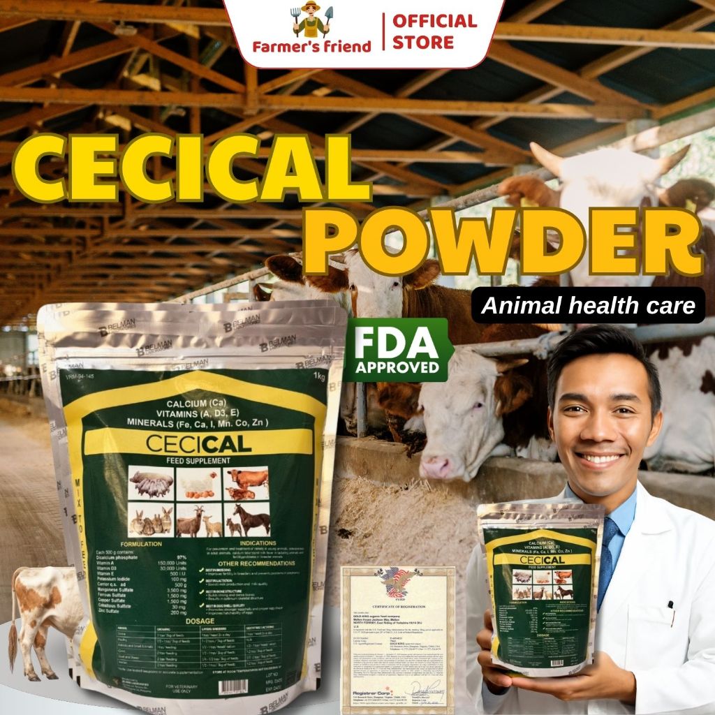 Cecical Powder 1kg (Calcium) Feed Additive (Vitamin & Minerals) for ...