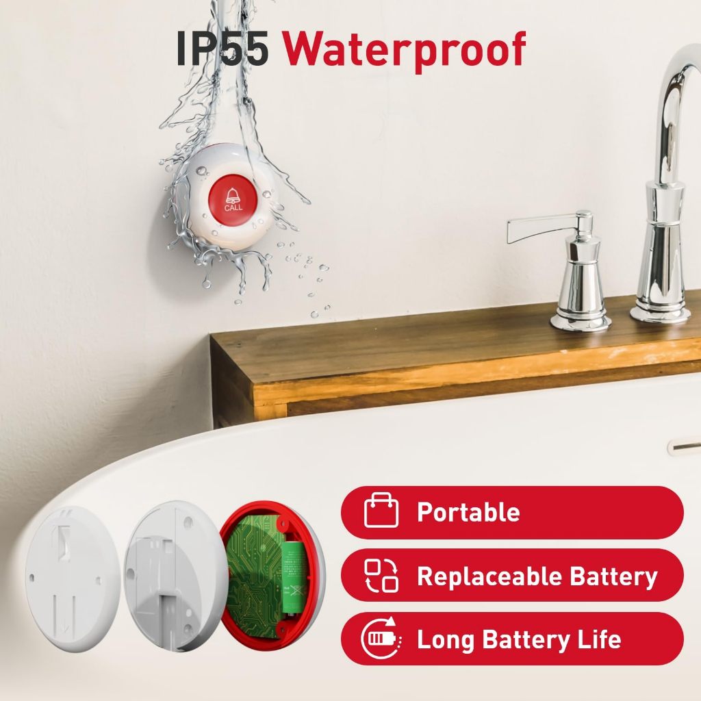 CallToU Elderly Wireless SOS Call Button Emergency Help Alarm Bell for ...