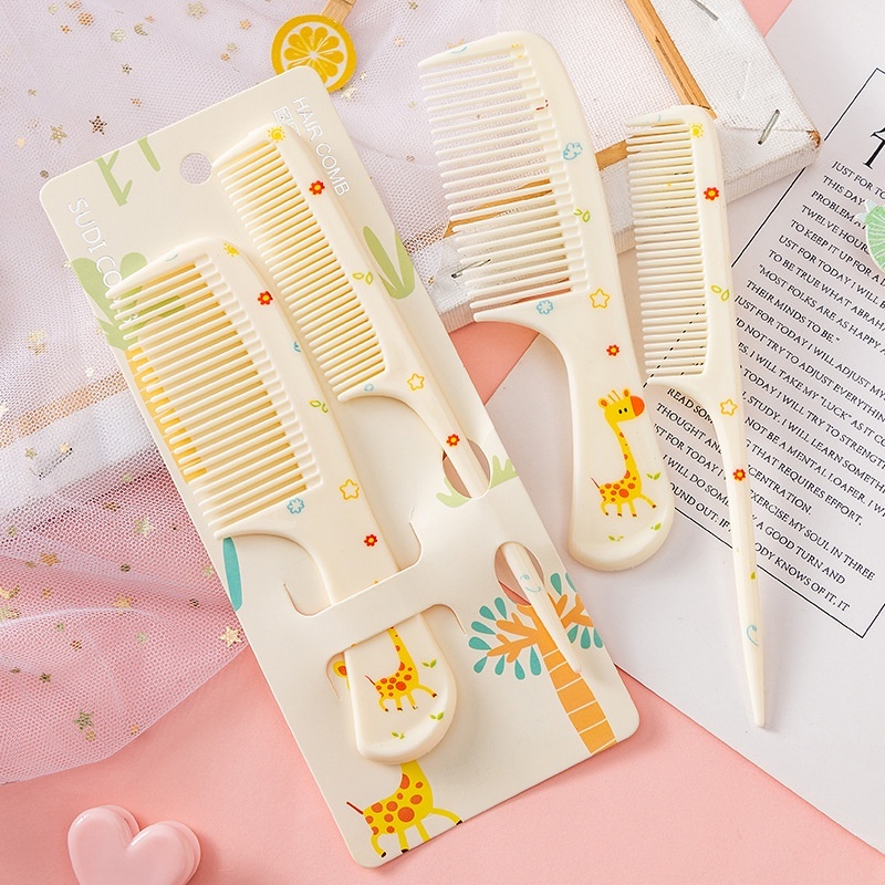 2 in 1/set kids cartoon comb set baby hair comb girl hairdressing tools ...